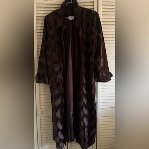 Vintage Xland by Dolce Patterned Faux Fur Long Coat